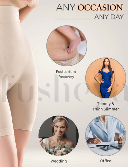 FUSHEYA High Waist Body Shaper Shorts for Women Tummy Control Butt Lifter Shapewear any-occasion