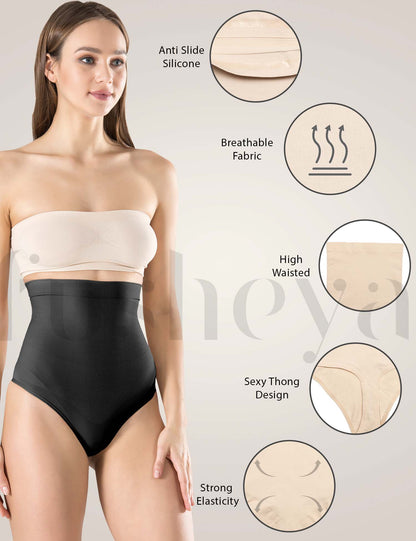 FUSHEYA High Waisted Thong Panty Body Shaper  material-details