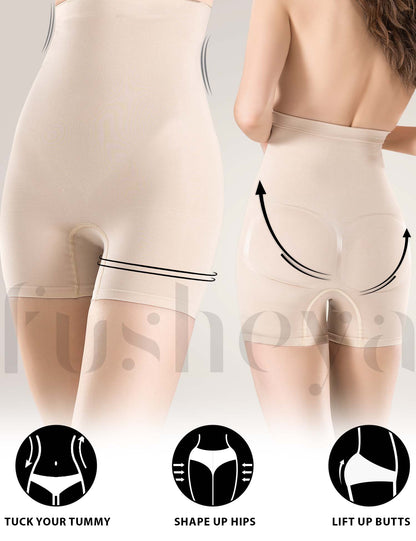 FUSHEYA High Waist Power Shorts Shapewear Butt Lifter Seamless for Women-tummy tucker-shape-hips-butts-lifter